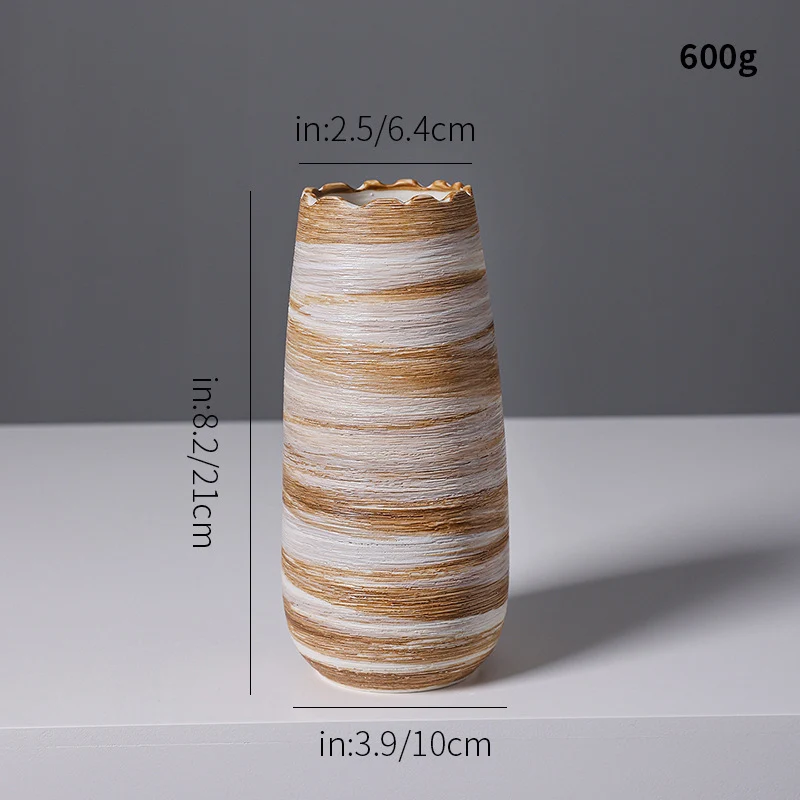 Künstlerische Spiraldesign Keramikvase Karnz