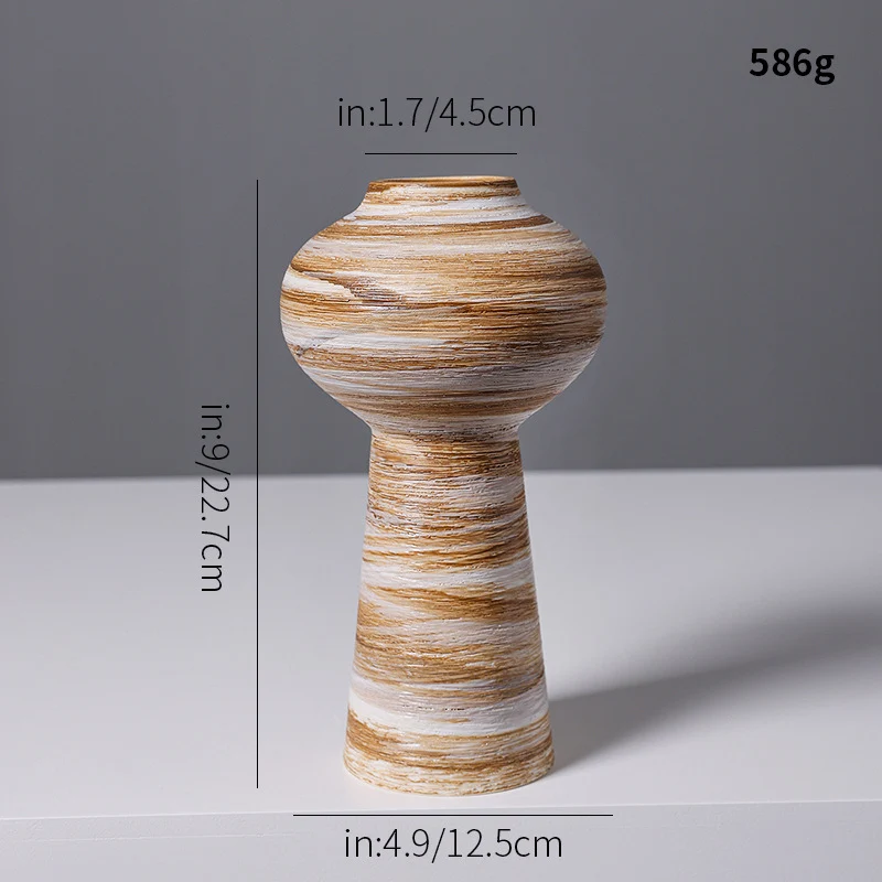 Künstlerische Spiraldesign Keramikvase Karnz