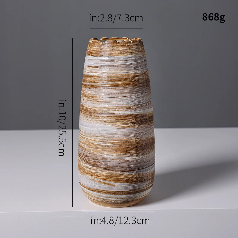 Künstlerische Spiraldesign Keramikvase Karnz