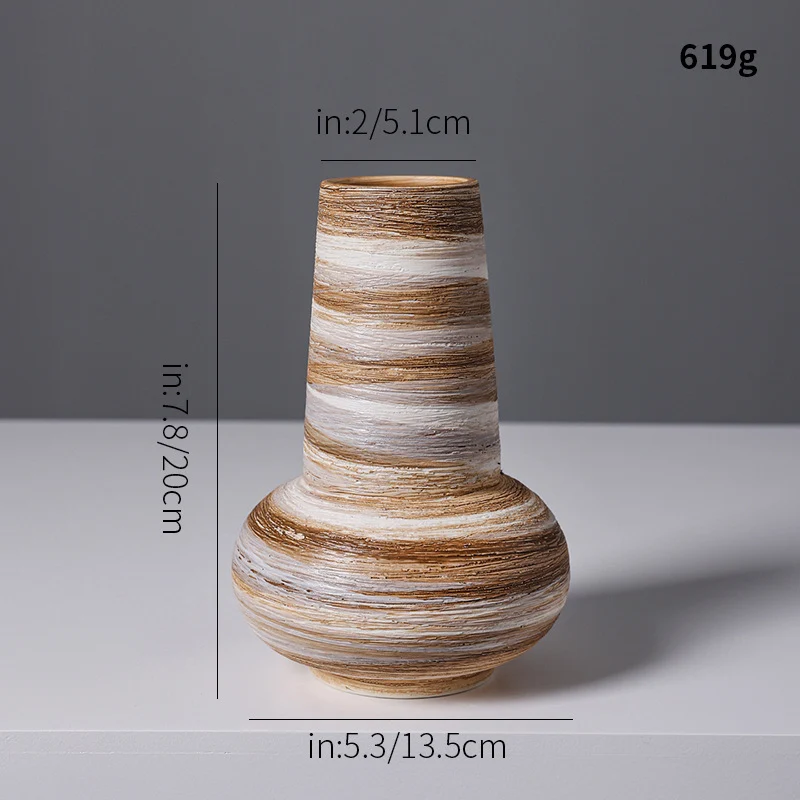 Künstlerische Spiraldesign Keramikvase Karnz