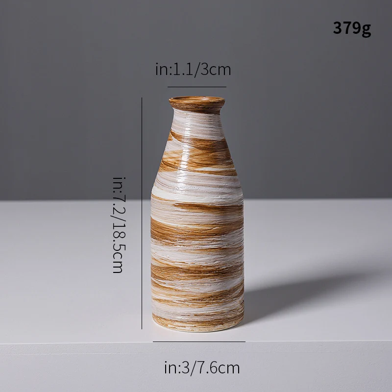 Künstlerische Spiraldesign Keramikvase Karnz