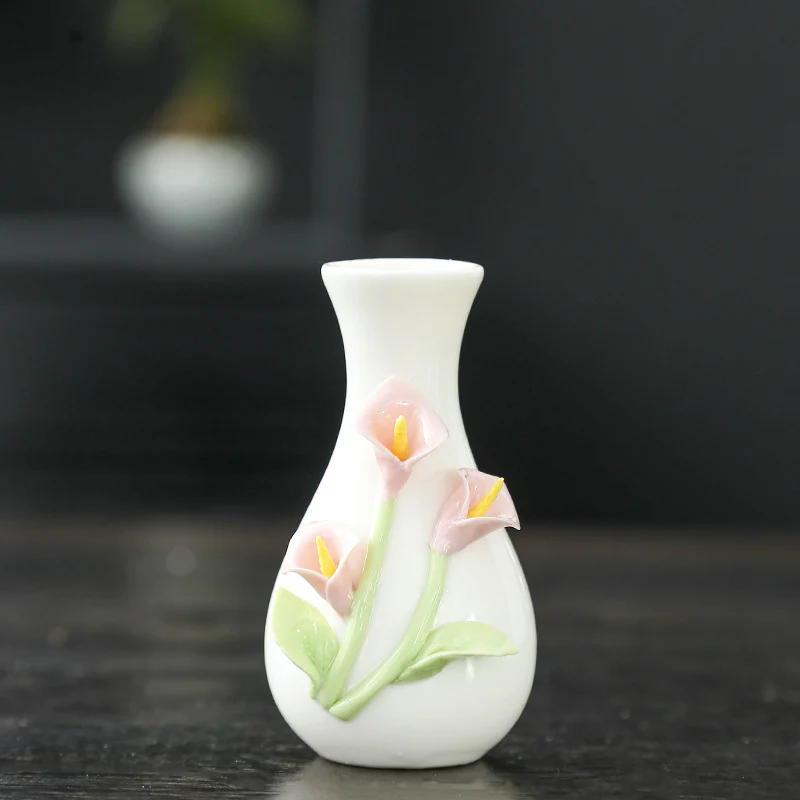Elegante Florale Keramische Vase Karnz