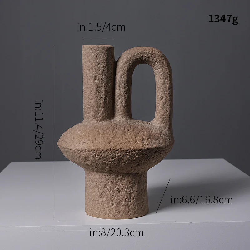 Künstlerische Tonvase Karnz