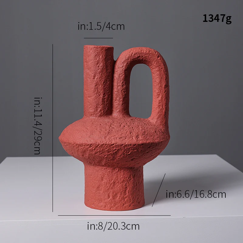 Künstlerische Tonvase Karnz