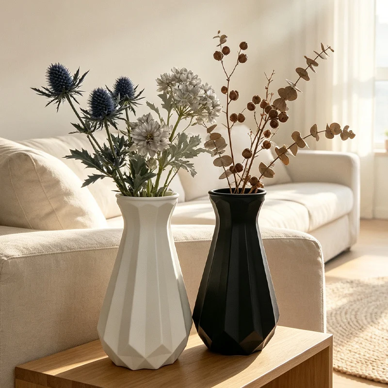Elegante geometrische Dekovase Karnz