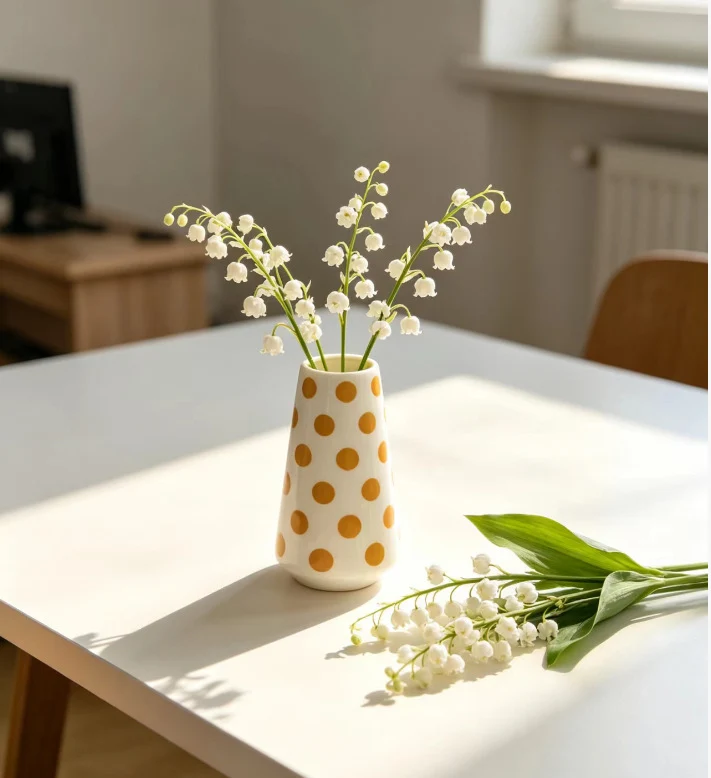 Moderne gepunktete Keramikvase Karnz