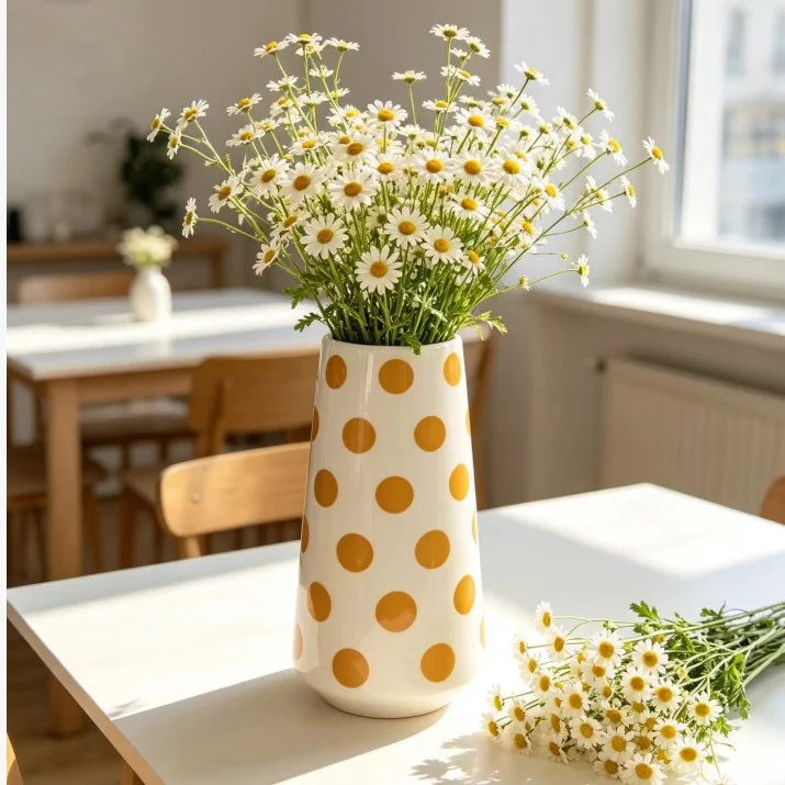 Moderne gepunktete Keramikvase Karnz