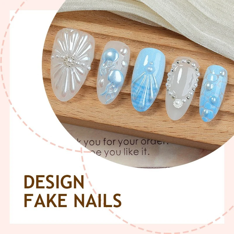 Kunstnagelset mit exquisiten 3D-Elementen und eleganten Designs Karnz