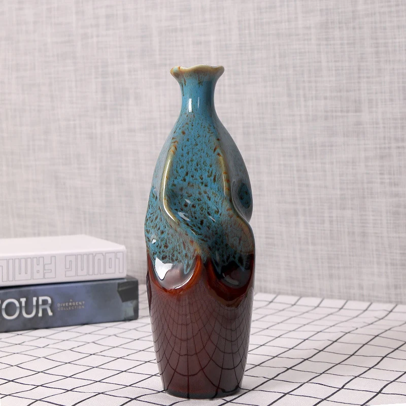 Artisanale Keramische Dekorative Flasche Vase Karnz
