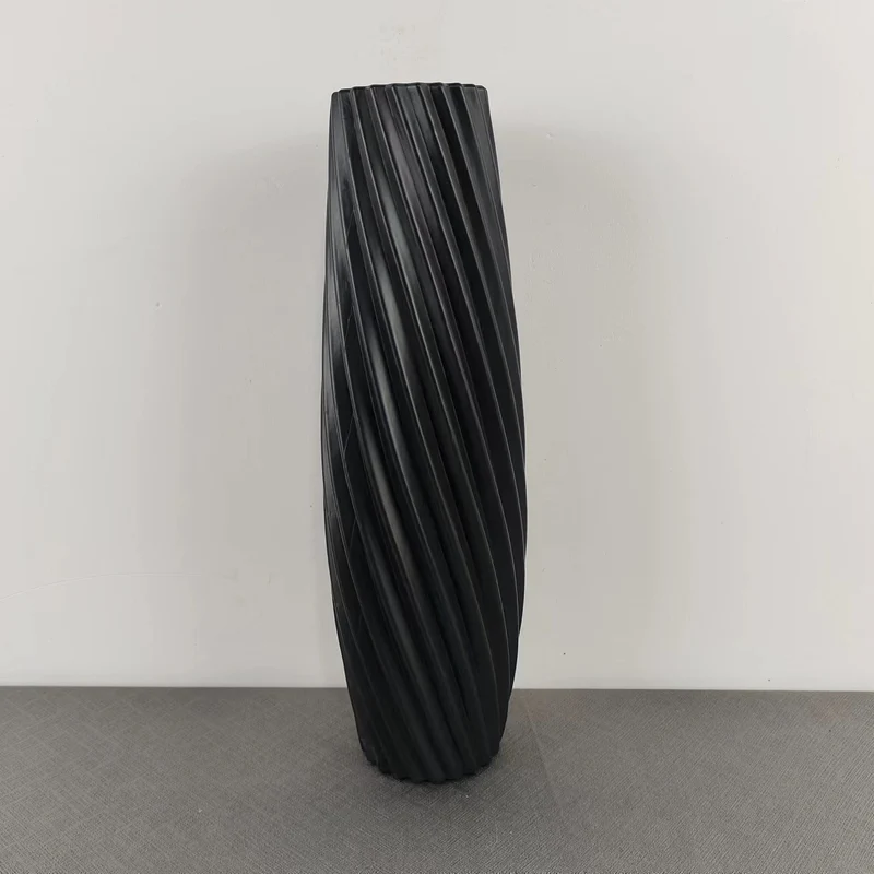 Textured Spiral Decorative Vase Karnz