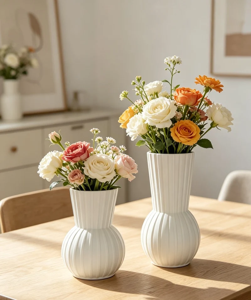 Elegantes Blumenarrangement Vase Karnz