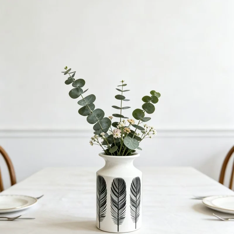 Dekorative Feder Druck Vase Karnz