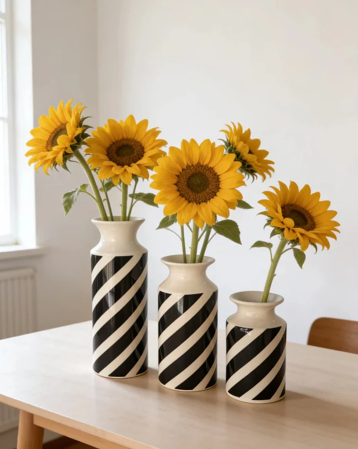 Dekorative Feder Druck Vase Karnz