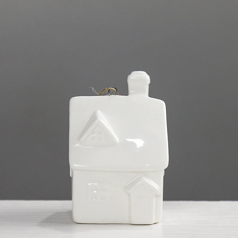 Dekorative Keramikhäuschen Figur Karnz
