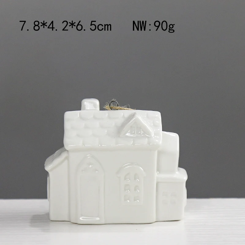 Dekorative Keramikhäuschen Figur Karnz