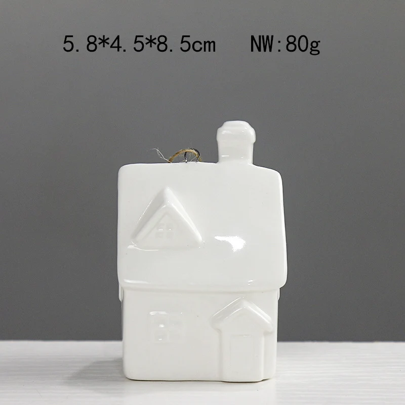 Dekorative Keramikhäuschen Figur Karnz