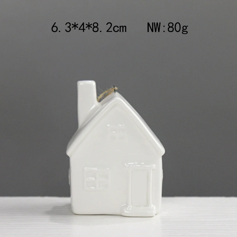 Dekorative Keramikhäuschen Figur Karnz