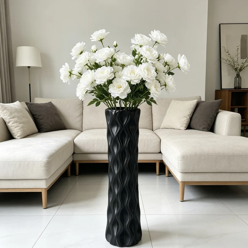 Skulpturales Wellendesign Blumentopf Karnz