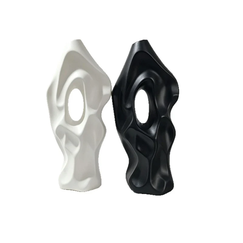 Skulpturale abstrakte dekorative Vase Karnz