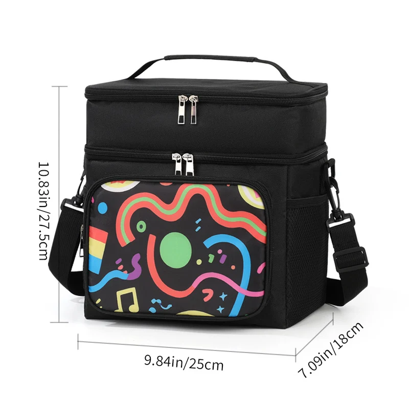Isolierte Blumenmuster-Lunch-Kühltasche Karnz