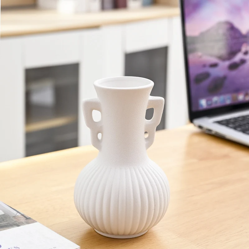 Texturierte dekorative Keramikblumenvase Karnz