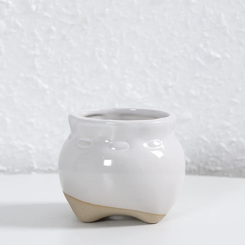 Zeitgenössische Kurvenkeramische Vase Karnz
