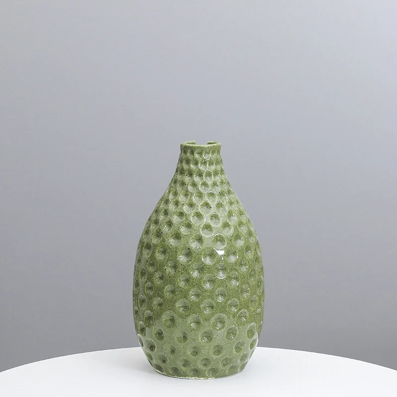 Texturierte Keramische Dekorative Vase Karnz