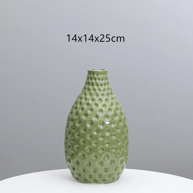 Texturierte Keramische Dekorative Vase Karnz
