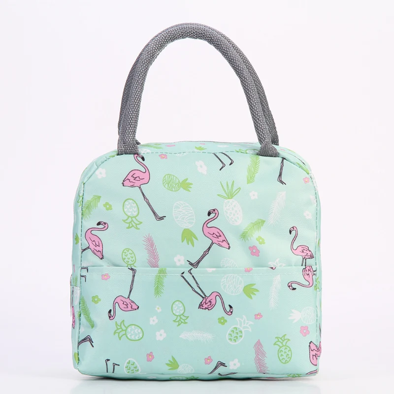 Stilvolle isolierte tropische Lunchkühltasche Karnz