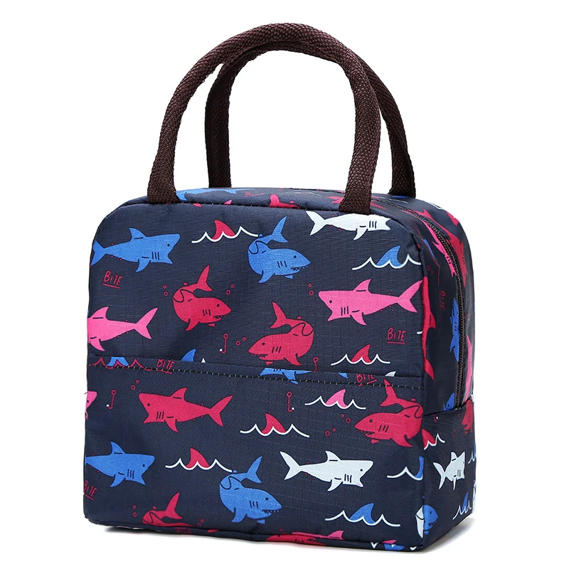 Stilvolle isolierte tropische Lunchkühltasche Karnz