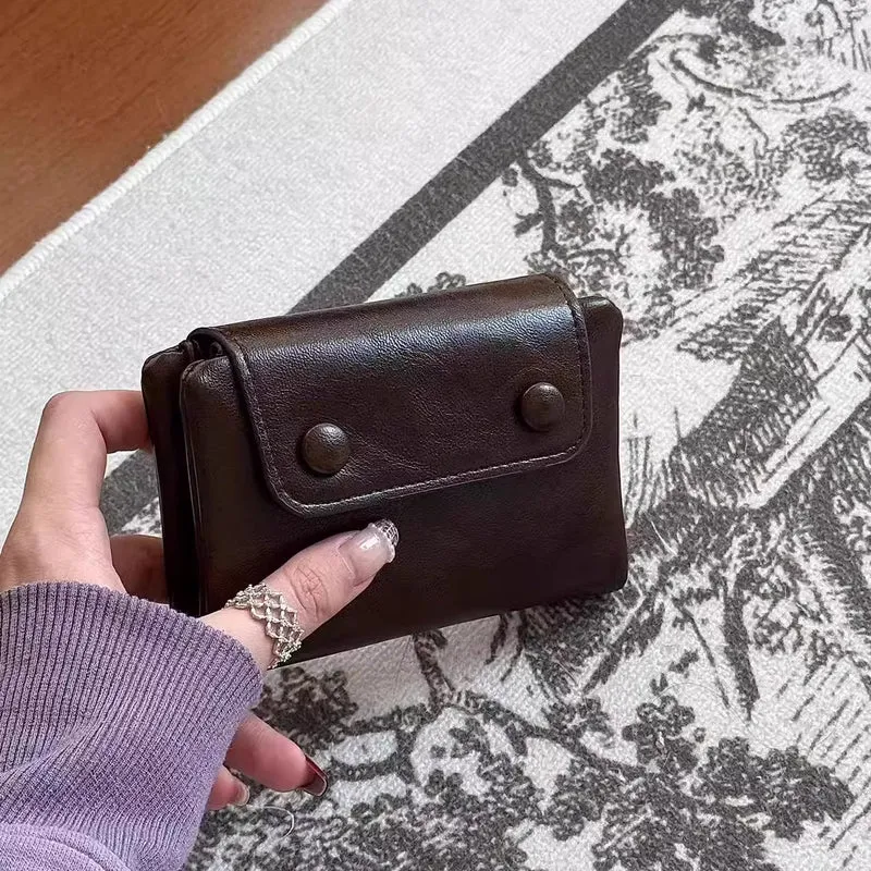 Kompakte Leder-Kartenhalterbörse