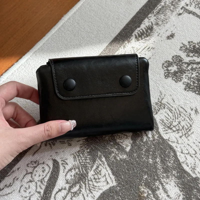 Kompakte Leder-Kartenhalterbörse