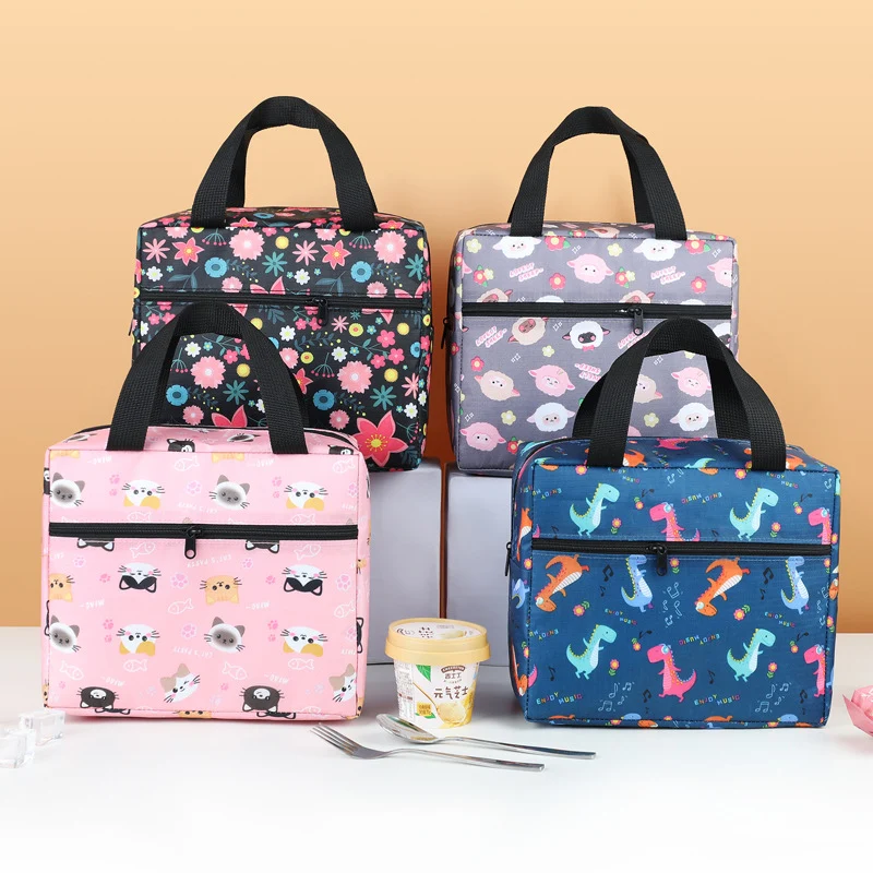 Verspielte Tiermotiv Isolierte Lunch-Tasche Karnz