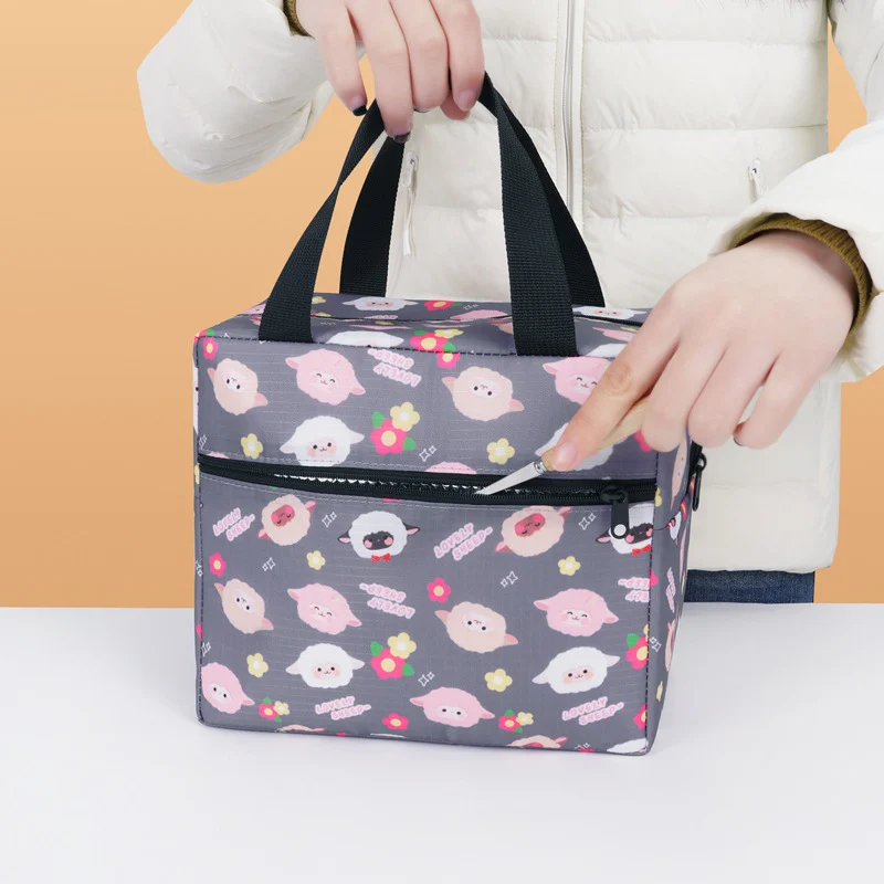 Verspielte Tiermotiv Isolierte Lunch-Tasche Karnz