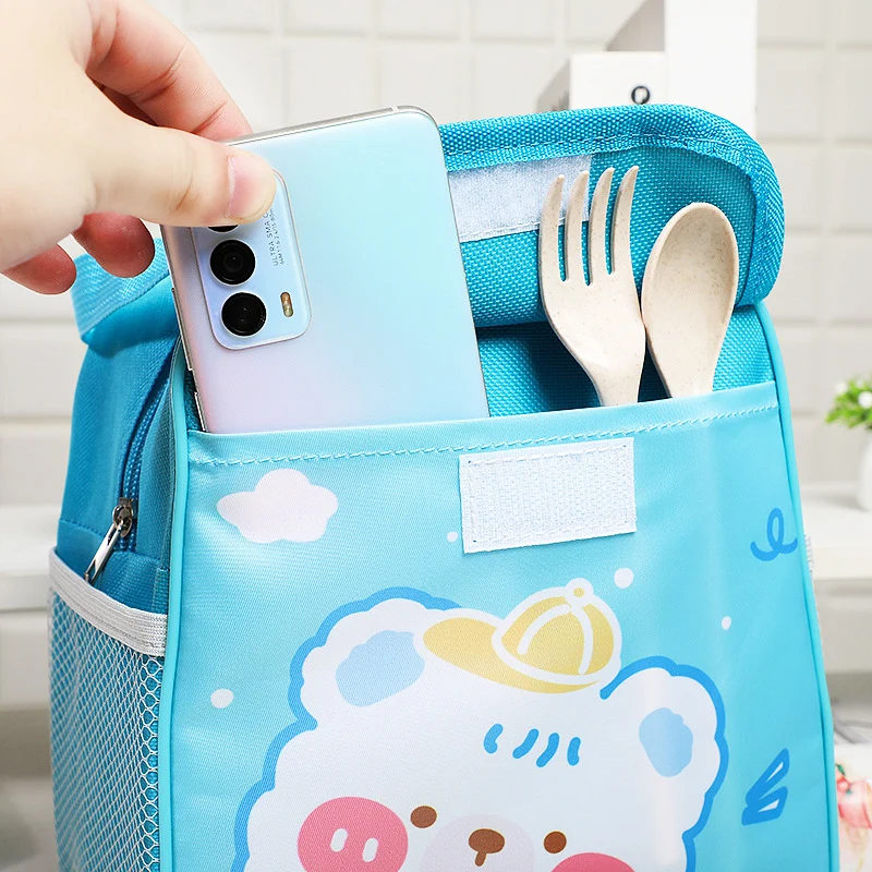 Isolierte süße Kaninchen-Themen Lunch Tasche Karnz