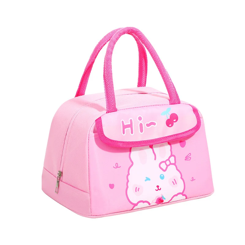 Isolierte süße Kaninchen-Themen Lunch Tasche Karnz