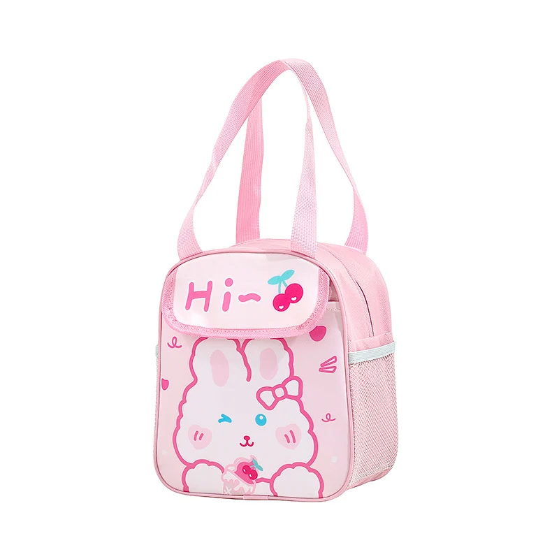 Isolierte süße Kaninchen-Themen Lunch Tasche Karnz