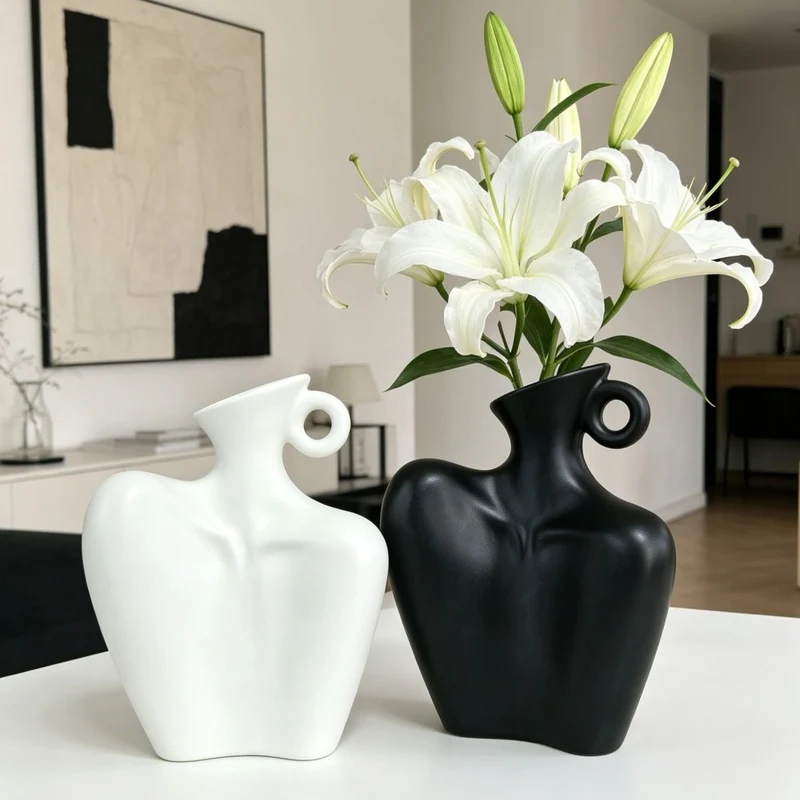 Künstlerische Abstract Dekorative Vase Karnz