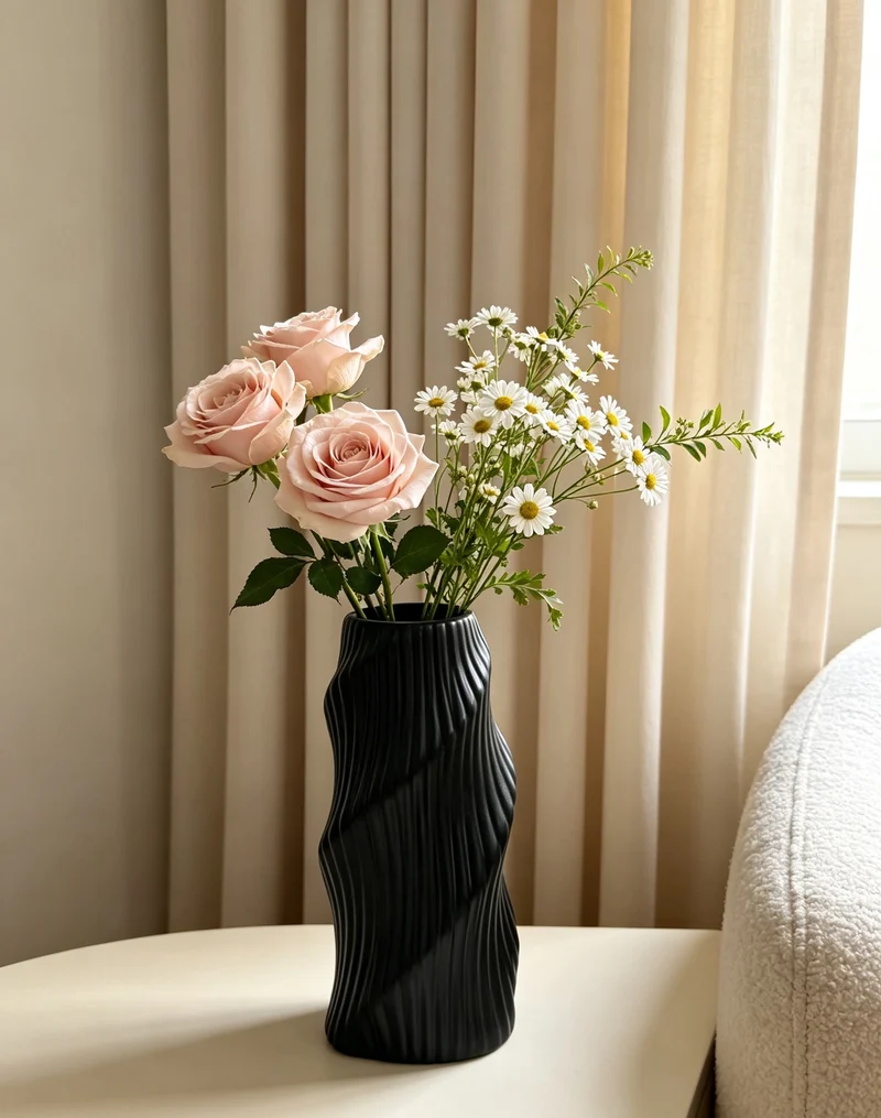 Abstract Textured Decorative Vase Karnz