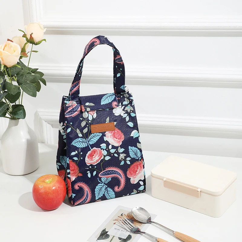 Blumenmuster Isolierter Lunch Tote Karnz