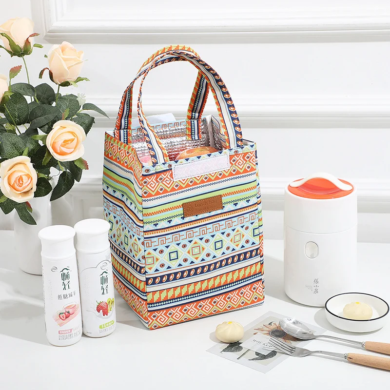 Blumenmuster Isolierter Lunch Tote Karnz