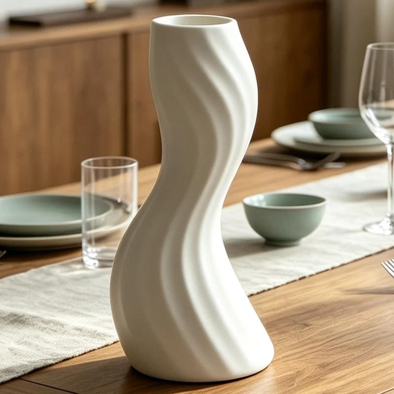 Elegante verdrehte dekorative Bodenvase Karnz
