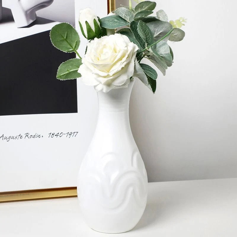 Elegante Texturierte Dekorative Blumenvase Karnz