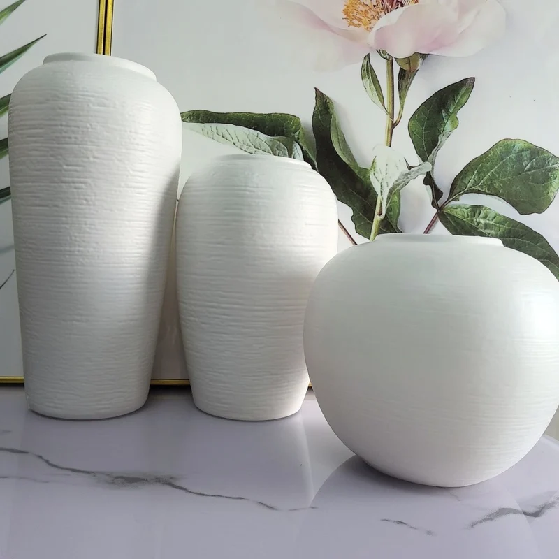 Elegante strukturierte Keramikvase Karnz
