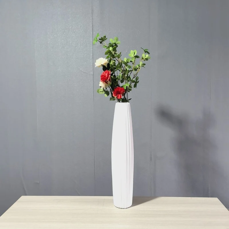Elegante große dekorative gerippte Vase Karnz