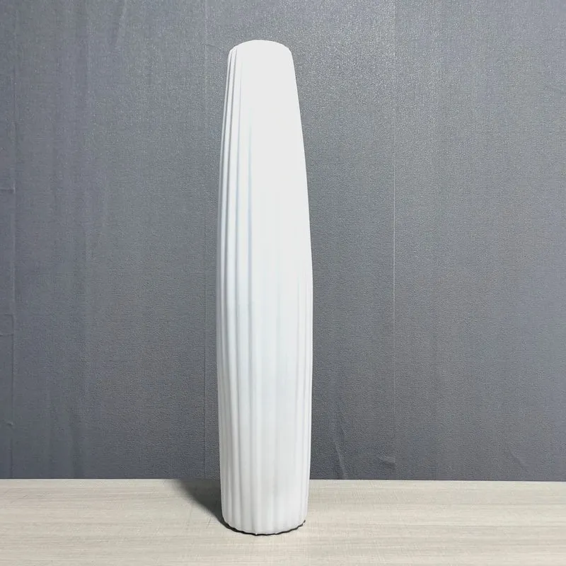 Elegante große dekorative gerippte Vase Karnz
