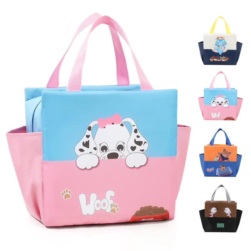 Niedlicher Tiergesicht Isolierte Lunch Tasche Karnz