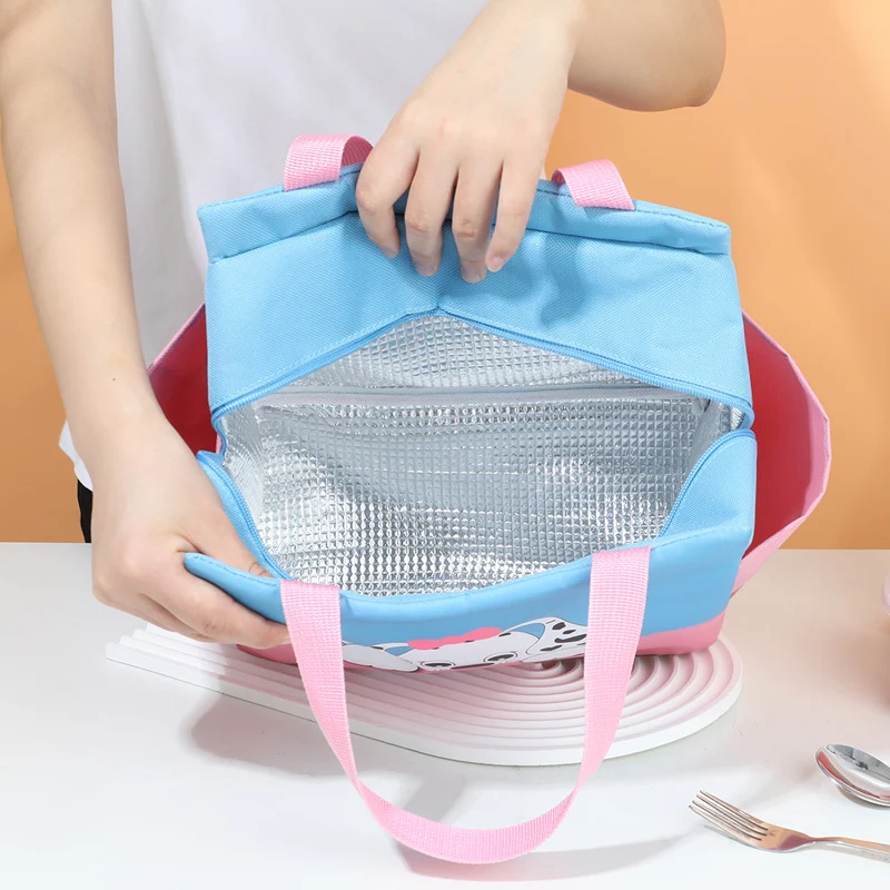 Niedlicher Tiergesicht Isolierte Lunch Tasche Karnz