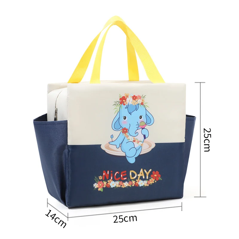 Niedlicher Tiergesicht Isolierte Lunch Tasche Karnz