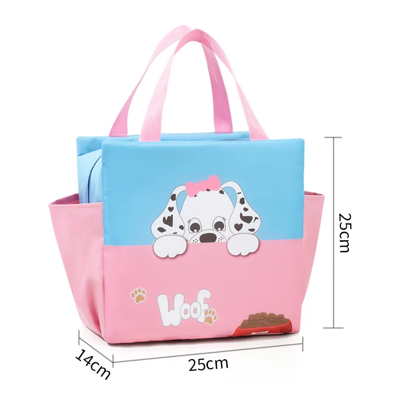 Niedlicher Tiergesicht Isolierte Lunch Tasche Karnz